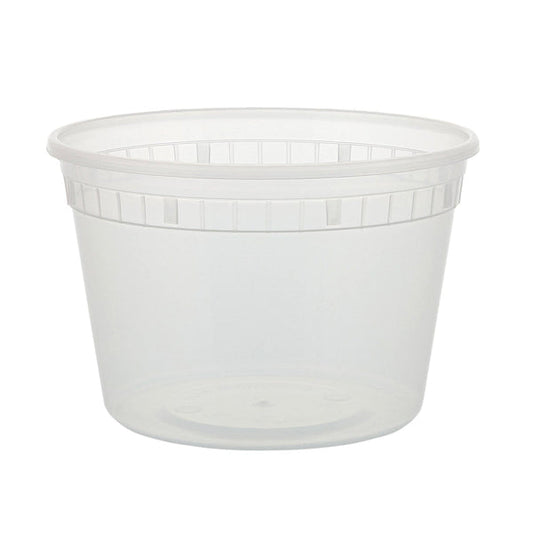 16 oz PP Plastic Deli Containers with Lids – Heavy-Duty, Leak-Proof, Microwavable Food Storage (240/Case)