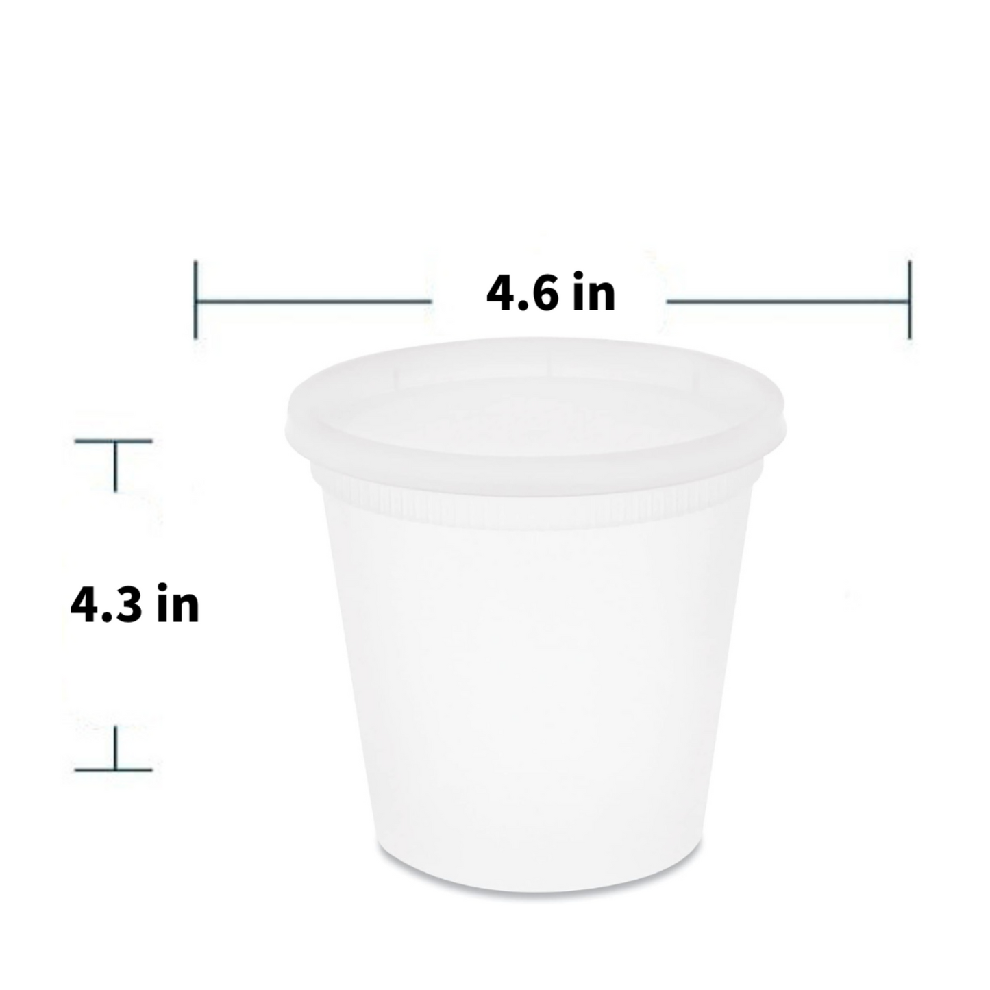 24 oz Heavy-Duty Microwavable Plastic Deli Containers with Lids – 240/Case