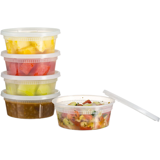 8 oz PP Deli Containers with Lids – 64 Cases/Pallet