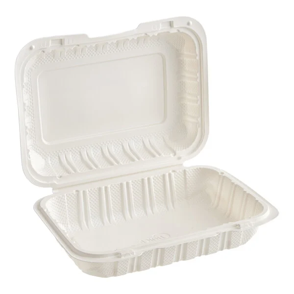 9x6" 1-Comp White Hinged Take-Out Containers by the Pallet