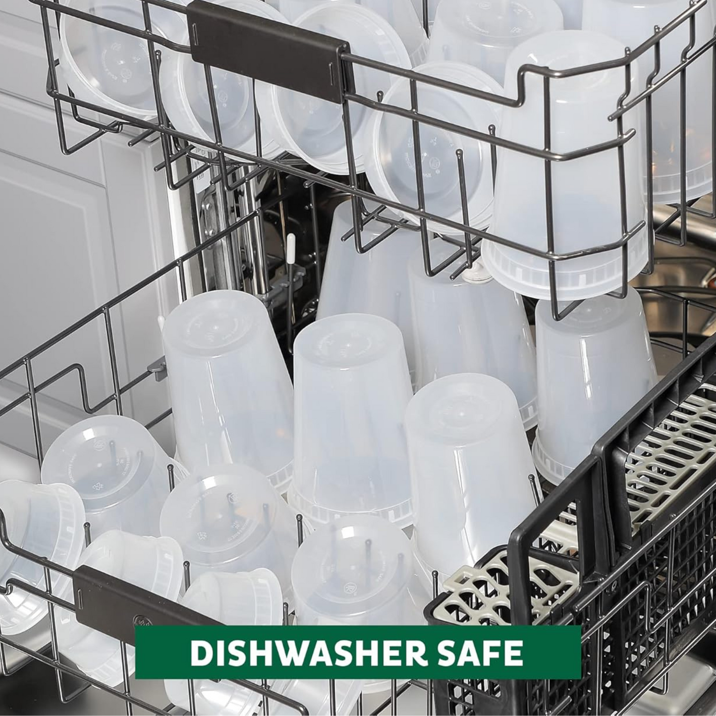 Heavy Duty 8 oz. Microwavable Plastic Deli Container and Lid Combo Pack - 240/Case