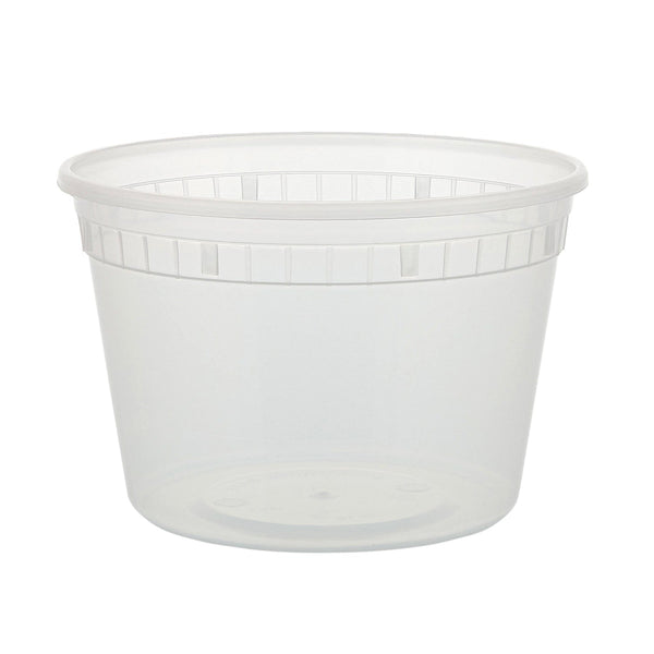 16 oz PP Plastic Deli Containers with Lids – Heavy-Duty, Leak-Proof, Microwavable Food Storage (240/Case)