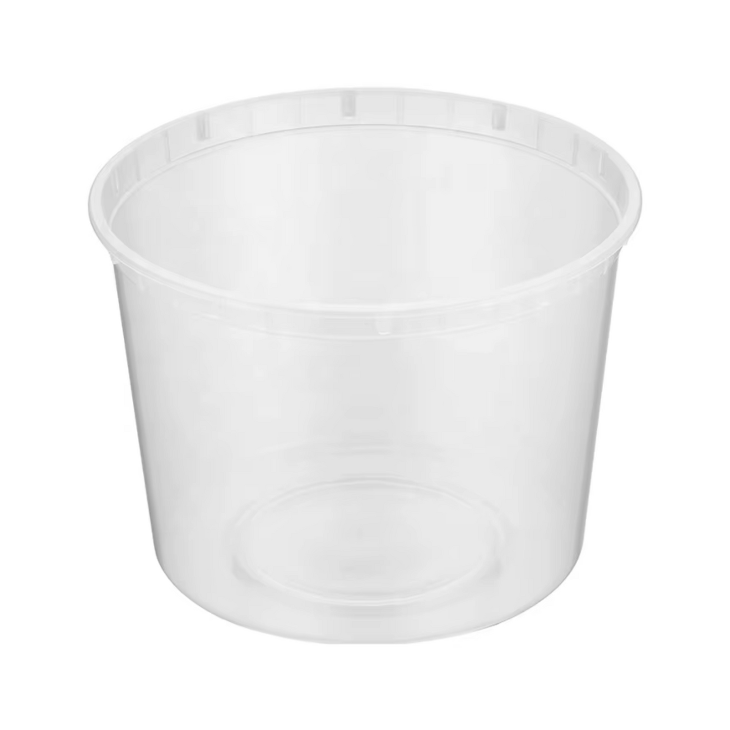 64 oz Heavy-Duty Microwavable Translucent Plastic Deli Containers with Lids – 120/Case