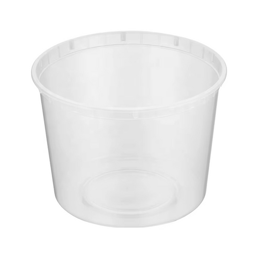 64 oz Heavy-Duty Microwavable Translucent Plastic Deli Containers with Lids – 120/Case
