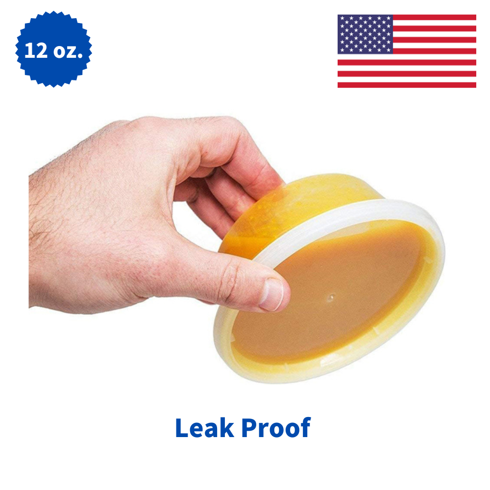 12 oz Microwavable Plastic Deli Food Storage Containers with Lids – Ideal for Soups, Sauces, Snacks – 240/Case